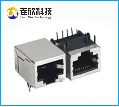 RJ45連接器插座 RJ45網絡接口90度插板式連接器 現(xiàn)貨批發(fā)